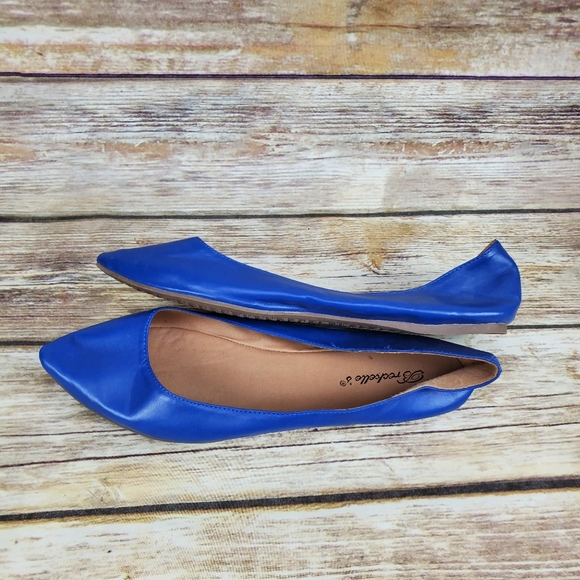 ☆Breckelle's Flat Chance Blue Pointed Flats - Picture 5 of 7